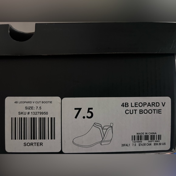 Torrid LEOPARD PRINT FAUX SUEDE V-CUT ANKLE BOOTIE (7.5W) NEW - Picture 5 of 5